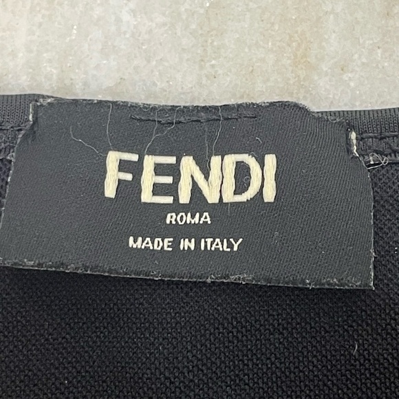 FENDI bikini bottom ONLY string branding sz small brown with black design - Picture 4 of 6